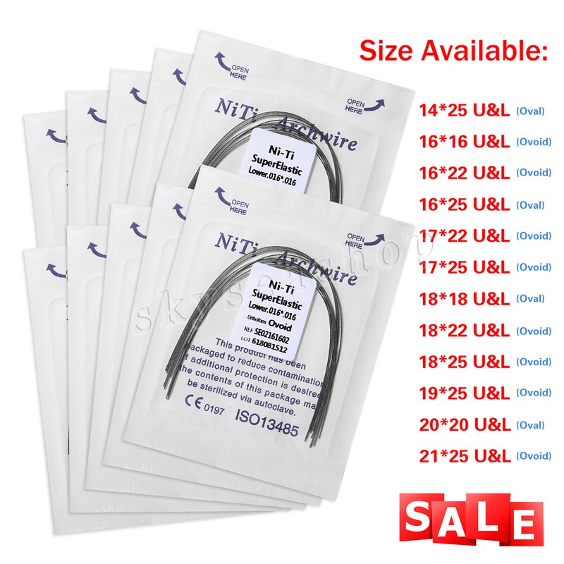 100pcs=10 Packs Dental Orthodontic Niti Rectangular Arch Wire Super Elastic SALE gallery