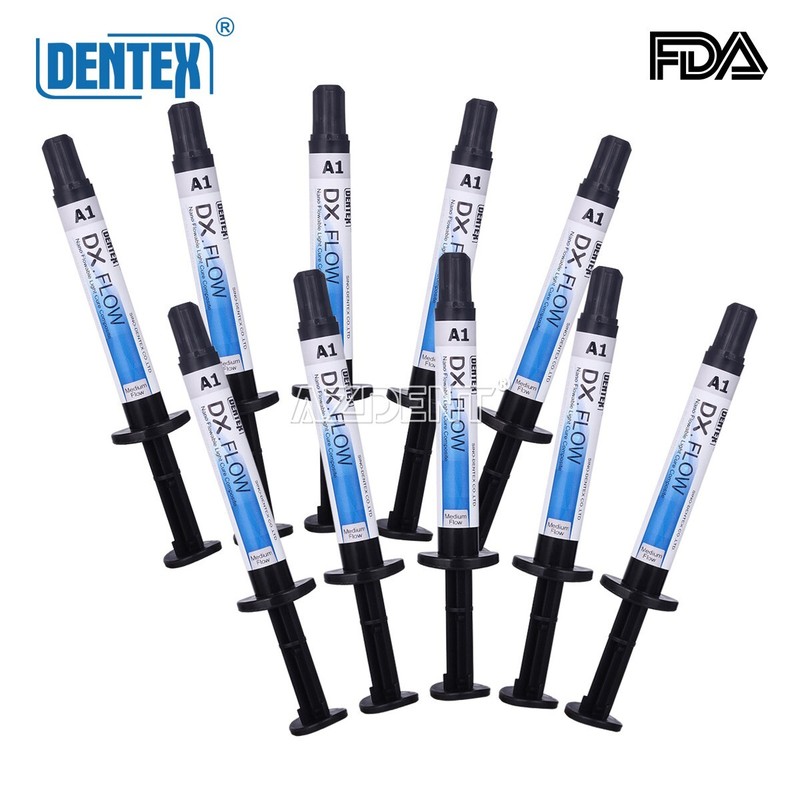 Dental Flujo medio de resina compuesta curado por luz fluida A1/A2/A3 3g/Syring gallery