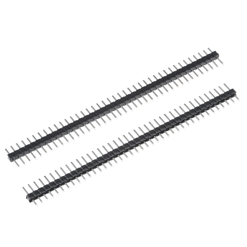 Straight Header Pin 40P 1 Row 2mm Pitch Silver Tone Pin for Prototyping 15pcs