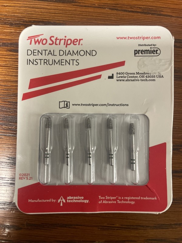 Abrasive Technology Two Striper FG #708.4C KR Diamond Burs 5/Pk