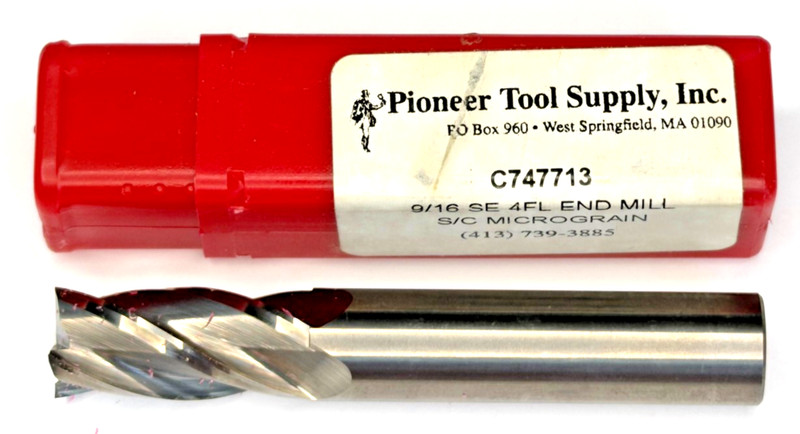 9/16″ – 4 Flute Solid Carbide End Mill 1-1/4″ LOC x 3-1/2″ OAL