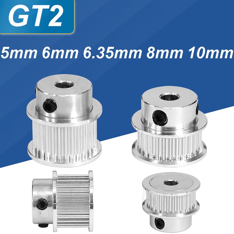 GT2 Timing Belt Pulleys 5mm-10mm Bore with Steps 30T 6mm/10mm for CNC 3D Printer