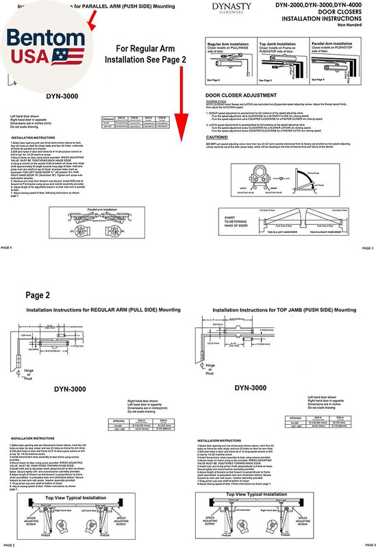 Door Closer, Commercial Hydraulic Closer, Self-Closing, Spring Size 3, Surface M gallery