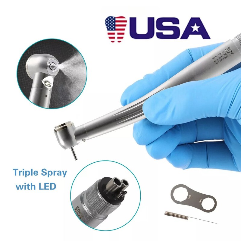 NSK Style Dental Fiber Optic LED E-generator High Speed Handpiece Turbine 4 HOLE gallery