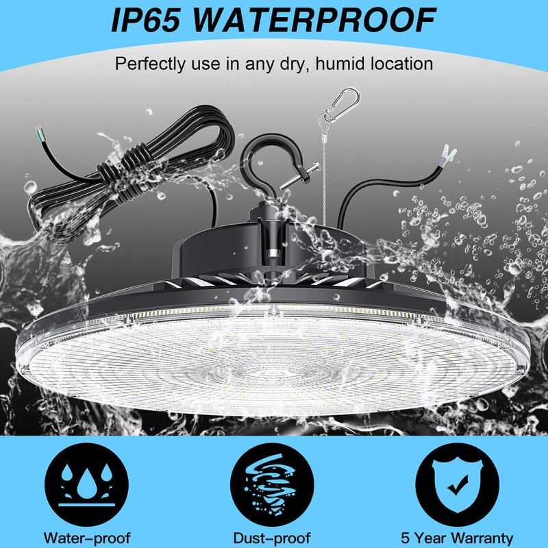 240 Watts UFO LED Light High Bay 5000K Warehouse Commercial Lighting AC 277-480V gallery