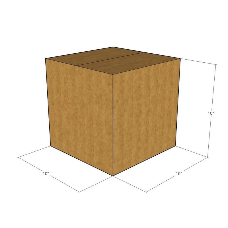 200 10x10x10 Kraft Brown Corrugated Shipping Boxes 32 ECT Single-Wall New