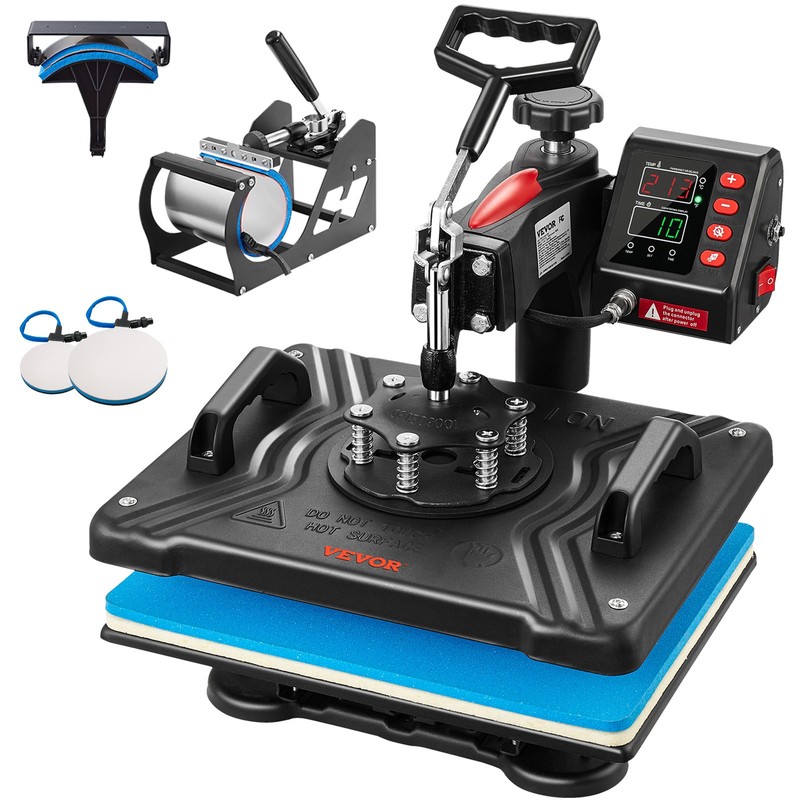 VEVOR Heat Press Machine 12x15in Sublimation Transfer T-shirt Plate Mug Cup