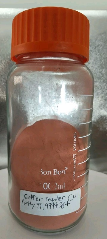 100g Copper metal powder dust 9999+ High purity micron size 99.9998%+ Unused