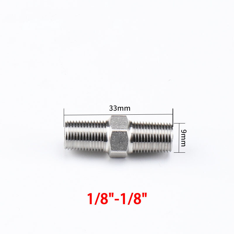 1/8″-2″ Pipe Fitting Hex Nipple BSPT 304 Stainless Steel Male x Male Connector