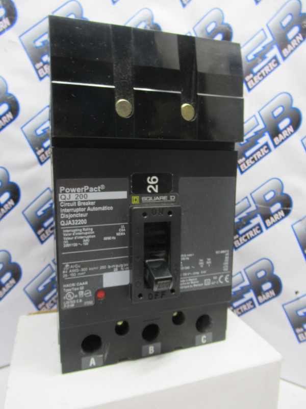 Square D QJA32200 Circuit Breaker 200 Amp 240 Volt 3 Pole I-LINE 100K -WARRANTY