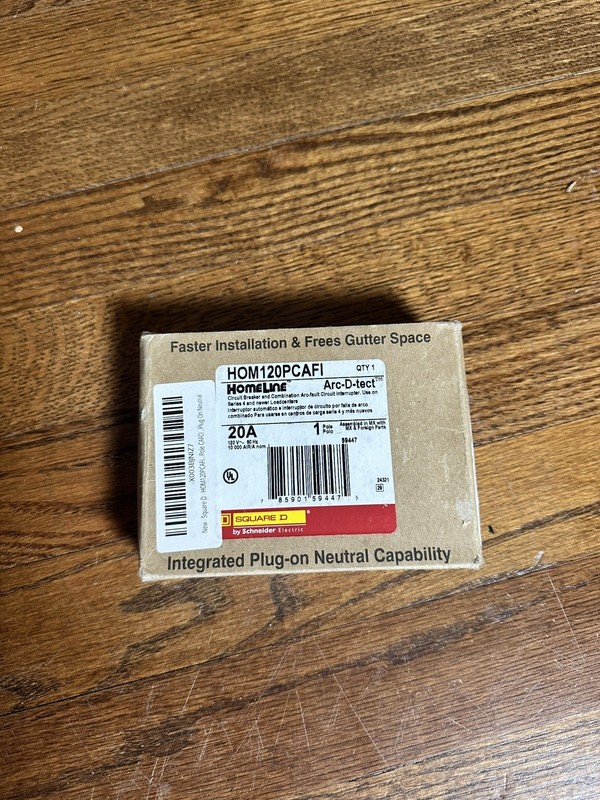 Square D Homeline 1 Pole 15A 120VAC Circuit Breaker – HOM115PCAFI NEW