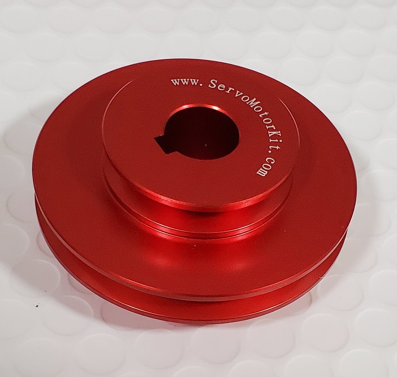 2L Pulley Stepped 15 mm bore 5 mm key fits USA 2L belts + Metric M7 & M5 V belt gallery