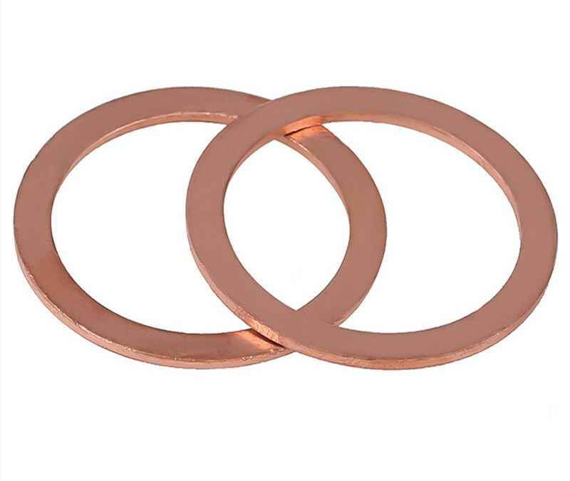 Copper Sealing Washers Gasket Rings Flat Seal Washer M3 M4 M5 M6 M8 M10- M60 gallery