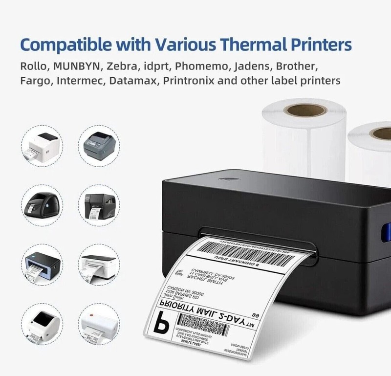 20 Rolls label 4x6 Direct Thermal Shipping 5000 labels Zebra Eltron ZP450 2844 gallery