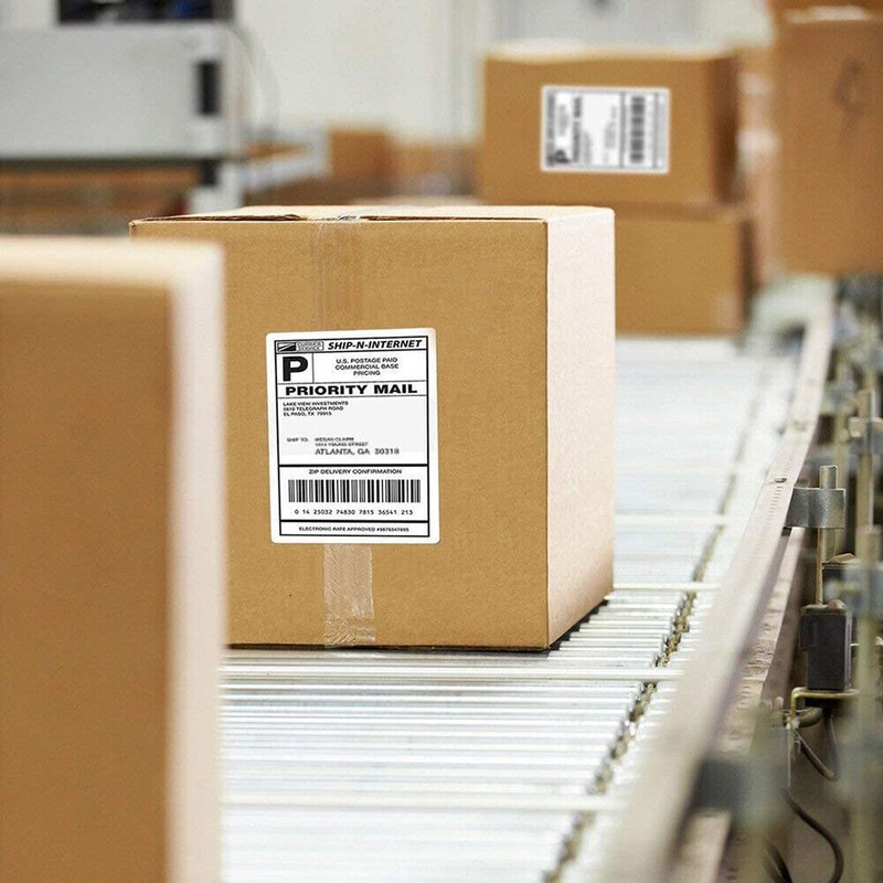4000-60000 4x6 Fanfold Direct Thermal Shipping Labels for Zebra & Rollo Printer gallery