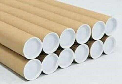 20 2″ x 24″ Cardboard Shipping Mailing Tube Tubes Cores With End Caps