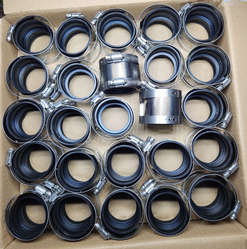 «ON SALE DAY » 2″ NO HUB COUPLING ONLY SALE BOX OF 100 PCS.