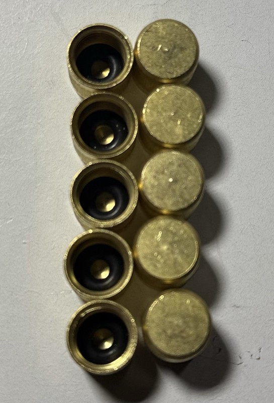 Brass Caps with Rubber O-rings – Seal HVAC Access Ports 1/4” Cap -10 PACK