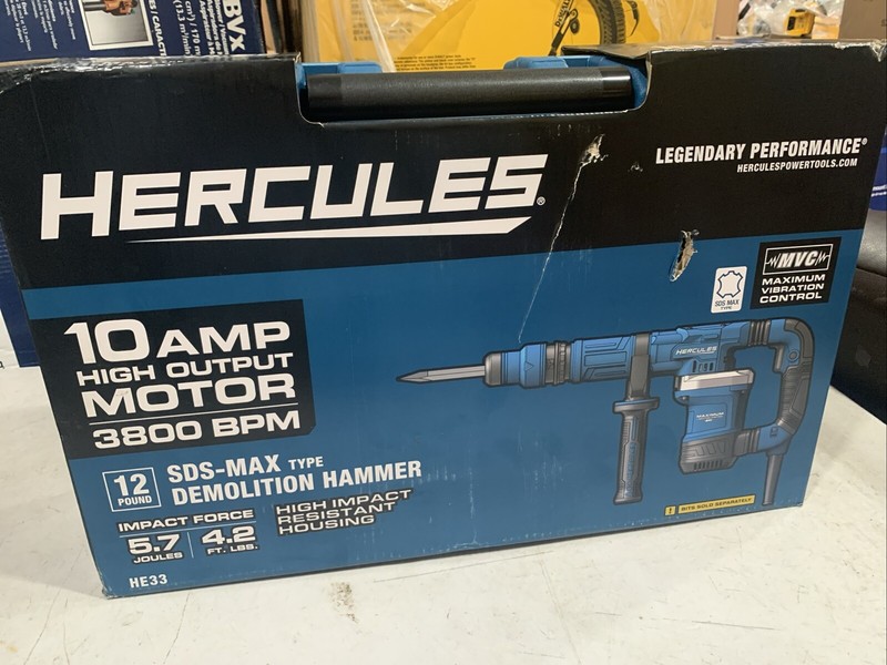 12 Amp Hercules HE33 12lb. 10A SDS Max Demolition Hammer 56846