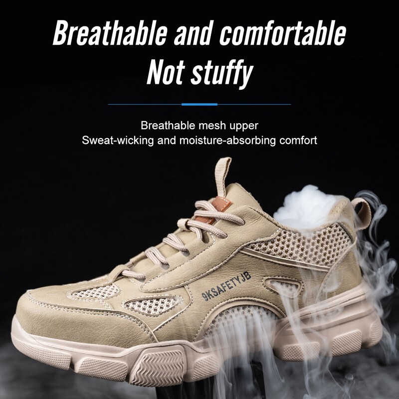 Mens Mesh Safety Shoes Steel Toe Work Boots Indestructible Lightweight Sneakers gallery