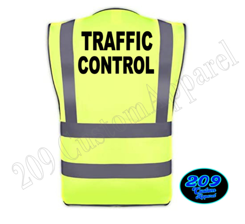 TRAFFIC CONTYROL HI-VISIBILITY SAFETY VEST WITH ZIPPER & POCKETS PRINT IN USA gallery