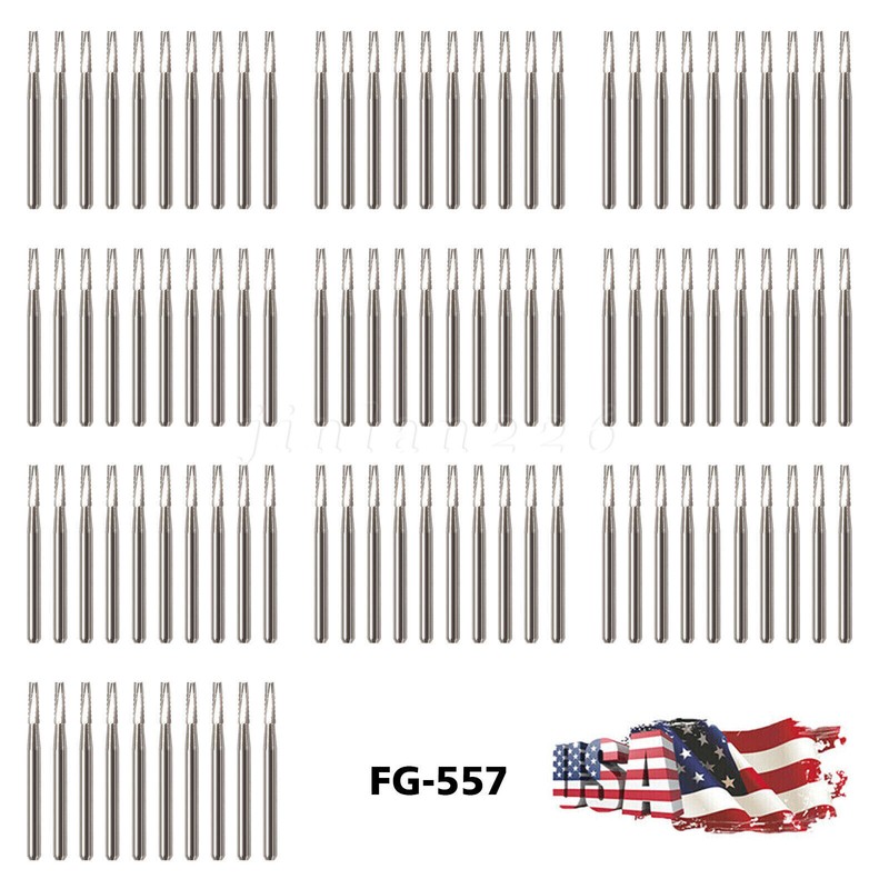 Dental Midwest FG #557 Clinic Length Cross Cut Carbide Burs 100pk （19mm） gallery