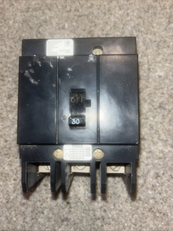 GHB3030 CUTLER HAMMER 3-Pole 30Amp 480V Circuit Breaker