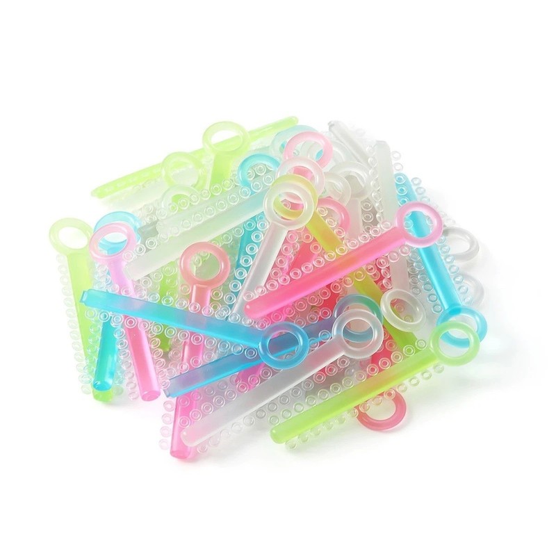 Dental Ortho Ligature Ties Glow in Dark Braces Elastic Rubber Bands Mixed Color gallery