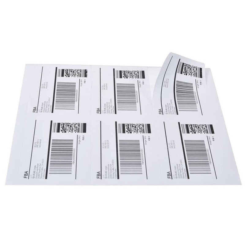 600-60000 4 x 3 1/3 Address Shipping Labels Self Adhesive 6 Up Per Sheet 4x3.33 gallery