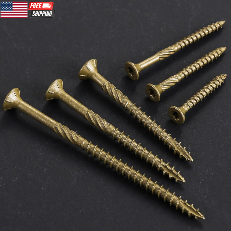 #10 * 3" Deck Screws, (137Pcs) 2 Lbs.Exterior Wood Screws, Rust Resistant Epoxy gallery