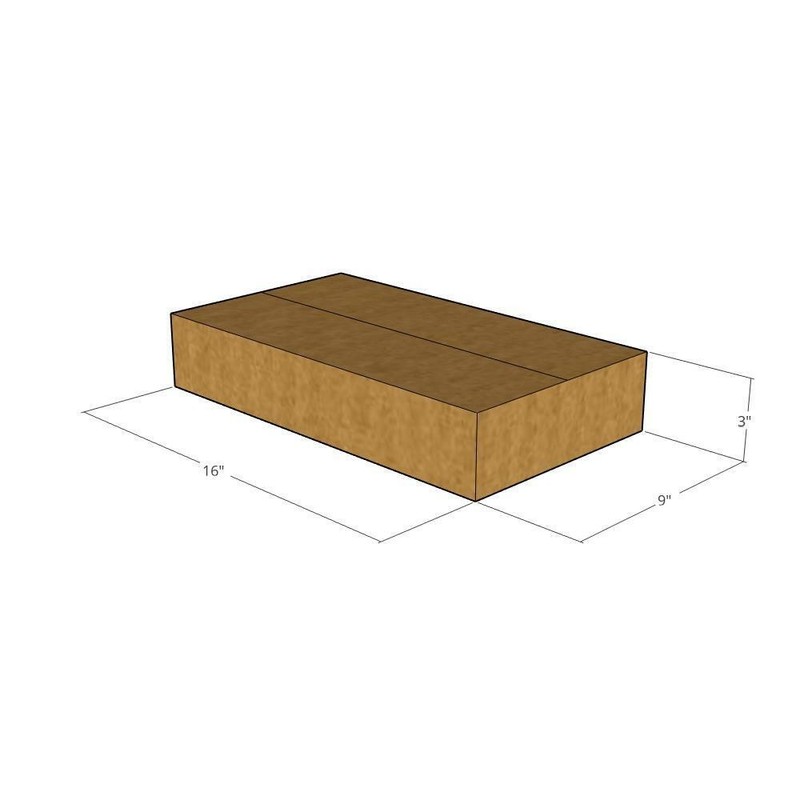 10 16x9x3 Kraft Brown Corrugated Shipping Boxes 32 ECT New