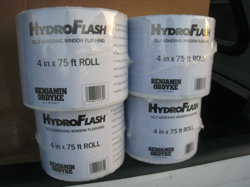 BENJAMIN OBDYKE HYDROFLASH 4″ x 75′ – 4 ROLLS HYDRO FLASH house wrap tape