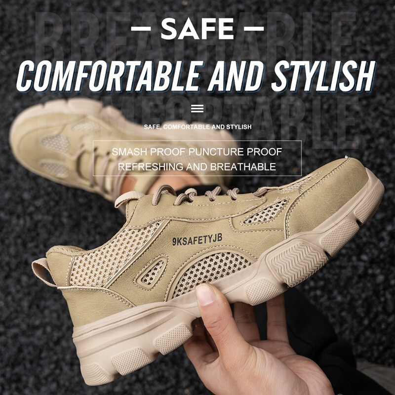 Mens Mesh Safety Shoes Steel Toe Work Boots Indestructible Lightweight Sneakers gallery