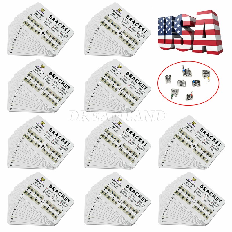 Yabangbang Dental Ortho Brackets Braces Mini/Standard MBT/Roth 022/018 Hooks 345