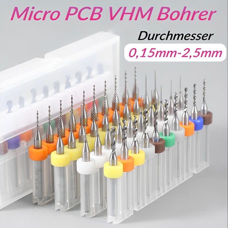 0.15mm – 2.5mm Micro PCB Carbide Drill Bit Micro Drill End Mill Cutter