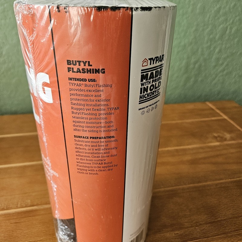 NEW- Sealed- Typar 12" x 75' Butyl Flashing gallery