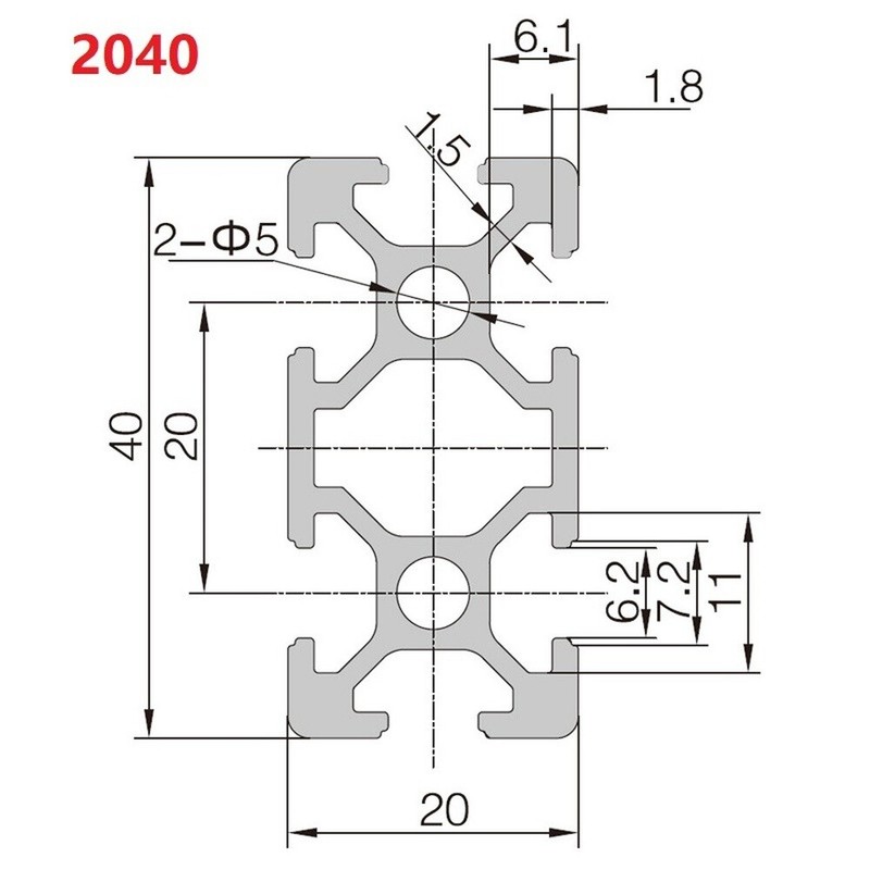 2/4/6/8PCS 2020 3030 4040 2040 Extrusion Anodized T Slot Linear Rail 300-1000mm gallery