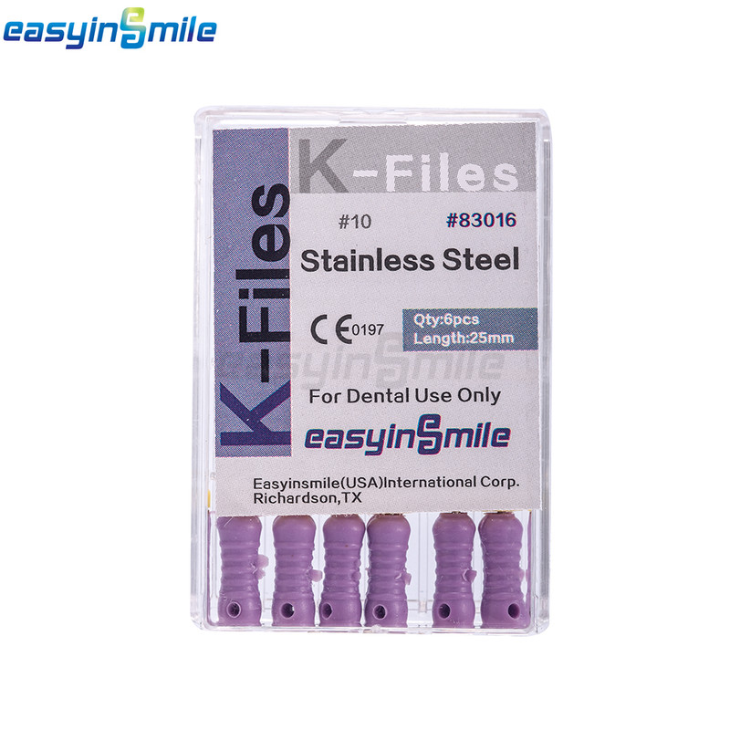 60pc Dental Endo Root Canal File K-files 25mm Stainless Steel Hand Files #6#8#10 gallery