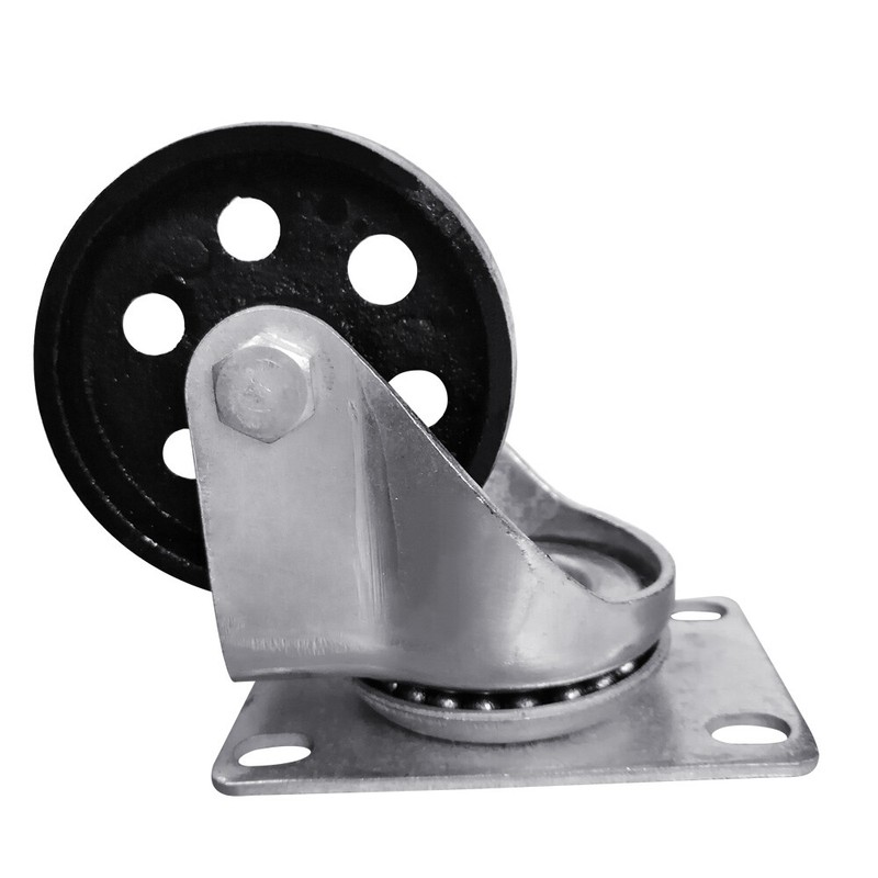 2/4/8pcs Swivel Casters 3"&3.5" Heavy Duty Steel Cast Iron Plate Casters Wheels gallery