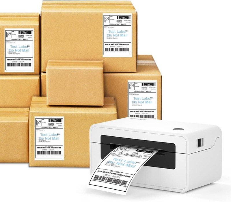 500 4"x6" Fanfold Direct Thermal Shipping Labels for Zebra 4 X6 Rollo Printers gallery