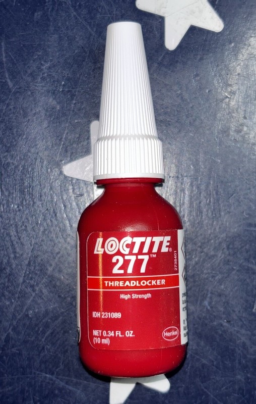 Loctite 277 10mL RED High Strength Threadlocker 0.34FL. OZ. 231089 EXP 04/2027