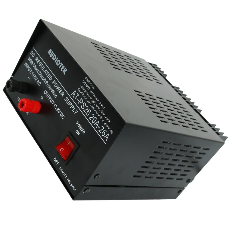 AT-PS26 13.8V 26A amp Heavy Duty DC Regulated Power Supply Grade with Cable New gallery