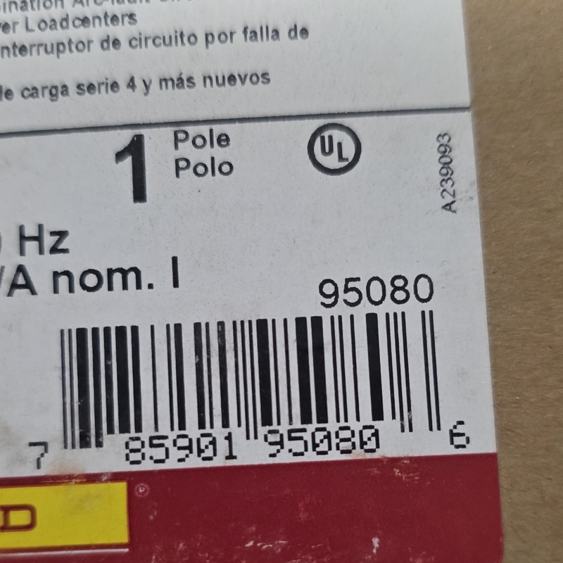 Square D Homeline HOM115PCAFI Plug-On Neutral AFCI Breaker 15A 1P 120V gallery