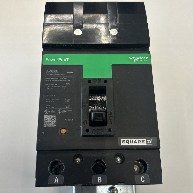Square D QBA32200 PowerPact I-Line Circuit Breaker 200A 3P