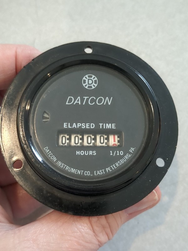 3x New DATCON Industries 771E Elapsed Time Meter Counters Hours 1/10th 4/50 vdc
