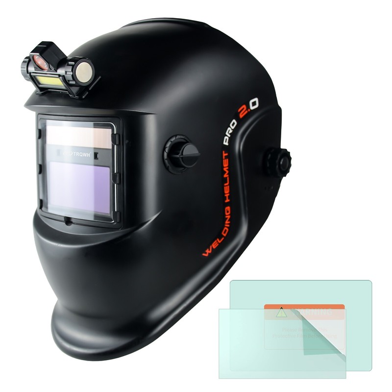 Solar-Powered True Color Auto-Darkening Welding Helmet for TIG, MIG, and ARC