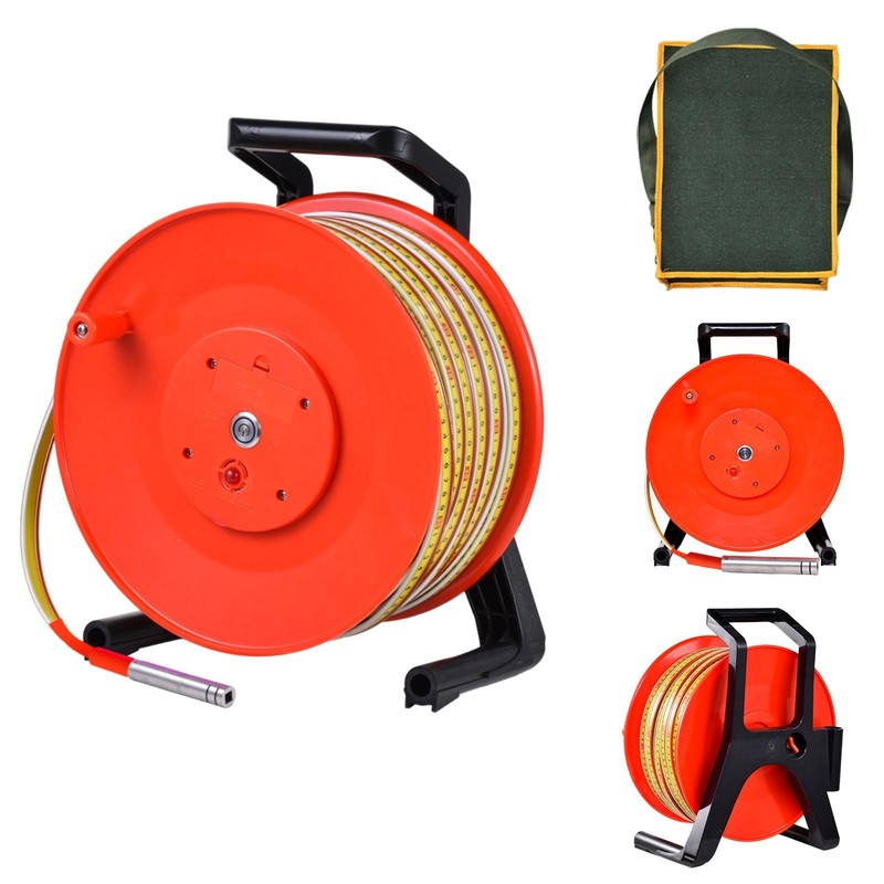 15mm Water Level Meter Water Depth Gauge with Fixed Probe and Steel Tape 99 FT