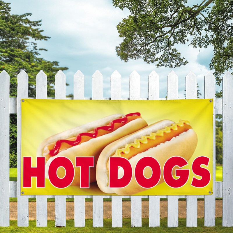 Vinyl Banner Multiple Sizes Hot Dogs Outdoor Advertising Printing G Outdoor gallery