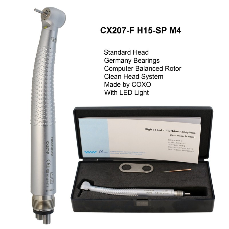 COXO Dental E Generator LED Handpiece High Speed Self Power Turbine 2/4 Hole NSK