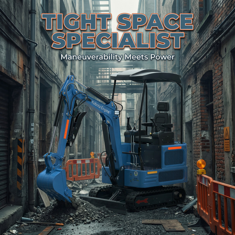 4,000 lbs Mini Excavator | KUBOTA Diesel Engine | Hydraulic Thumb，Compact Digger gallery
